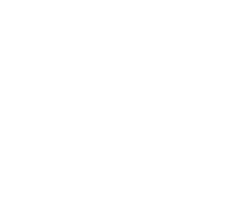 A black and white circular logo with a lightning bolt design in the center.